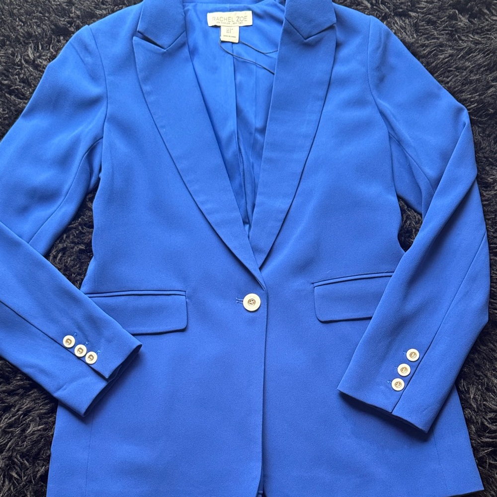 Rachel Zoe Cobalt Blue Single-Button Blazer